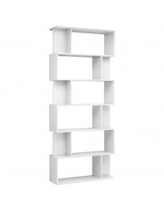 Libreria/Divisorio Bianco Lucido 80x24x192 cm 2