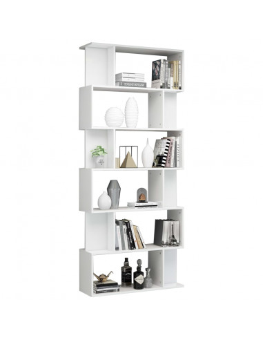 Libreria/Divisorio Bianco Lucido 80x24x192 cm