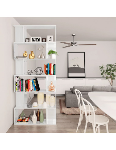 Libreria/Divisorio Bianco Lucido 80x24x192 cm