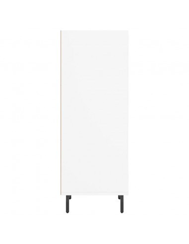 Credenza Bianca 34,5x32,5x90 cm in Legno Multistrato