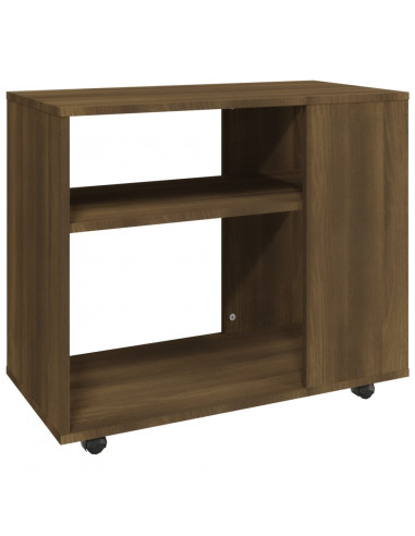 Tavolino da Salotto Rovere Marrone 70x35x55cm Legno Multistrato