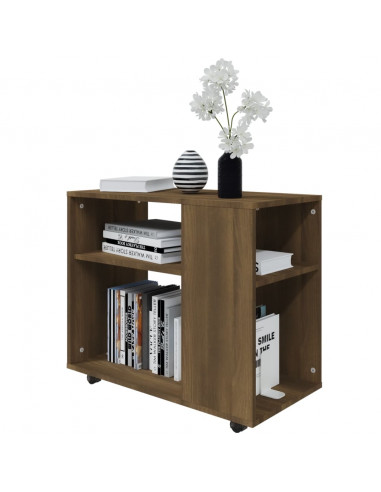 Tavolino da Salotto Rovere Marrone 70x35x55cm Legno Multistrato