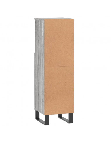 Armadietto Bagno Grigio Sonoma 30x30x100cm in Legno Multistrato