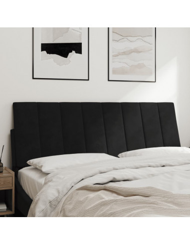 Cuscino Testiera Nero 140 cm in Velluto