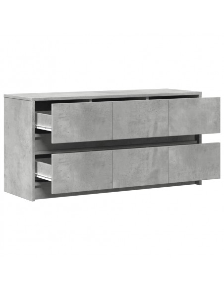 Mobile Porta TV con LED Grigio Cemento 100x34x50 cm Truciolato