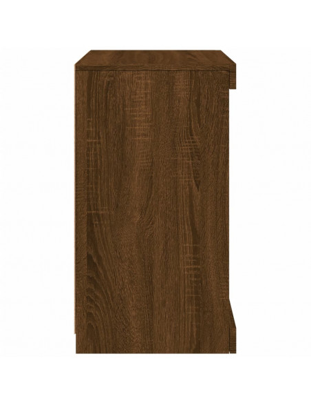 Credenza con Luci LED Rovere Marrone 41x37x67 cm