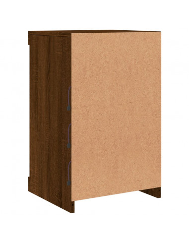 Credenza con Luci LED Rovere Marrone 41x37x67 cm