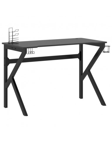 Scrivania da Gaming con Gambe a K Nera 110x60x75 cm