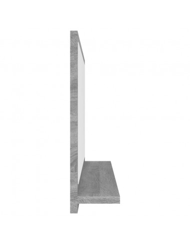 Specchio da Bagno Grigio Sonoma 60x10,5x37 cm Legno Multistrato