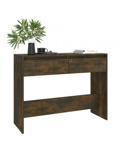 Tavolo Consolle Rovere Fumo 100x35x76,5 cm in Truciolato