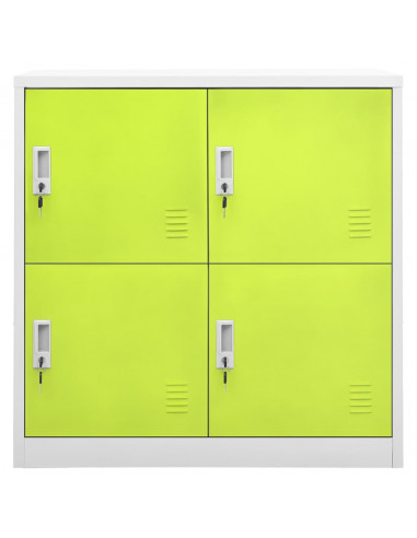 Armadietti Chiavi 2pz Grigio Chiaro Verde 90x45x92,5cm Acciaio