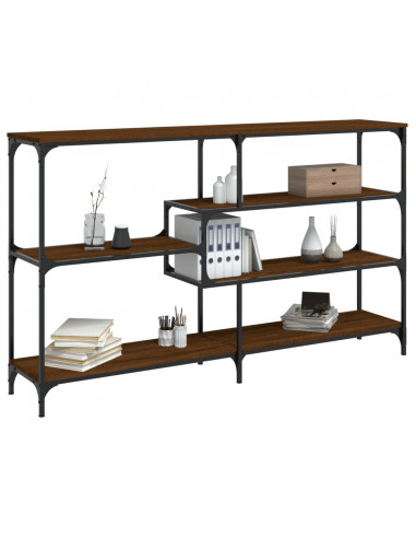 Tavolino Consolle Rovere Marrone 160x32x95 cm Legno Multistrato