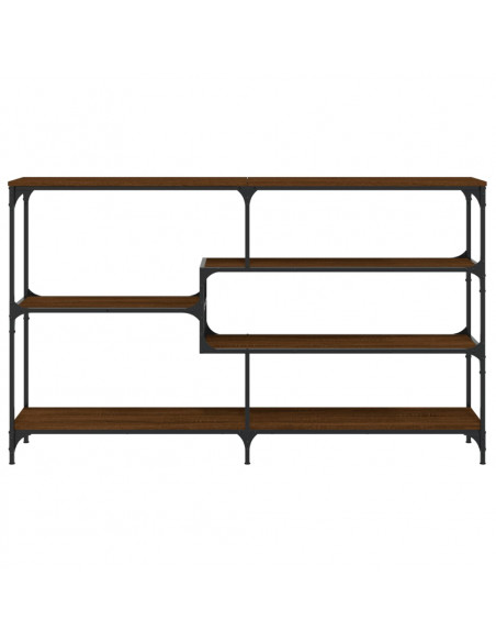 Tavolino Consolle Rovere Marrone 160x32x95 cm Legno Multistrato