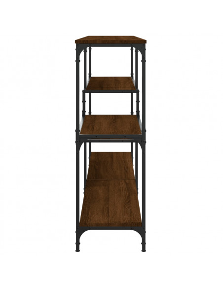 Tavolino Consolle Rovere Marrone 160x32x95 cm Legno Multistrato