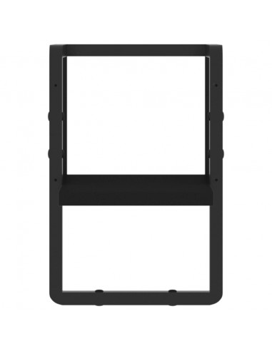 Mensola da Parete con Asta Nera 20x25x30 cm