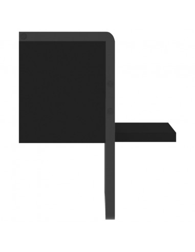 Mensola da Parete con Asta Nera 20x25x30 cm