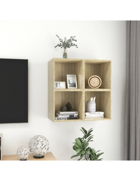 Mobili a Muro 4pz Rovere Sonoma 37x37x37 cm Legno Multistrato