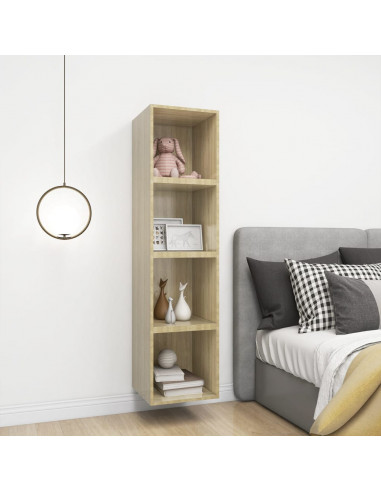 Mobili a Muro 4pz Rovere Sonoma 37x37x37 cm Legno Multistrato