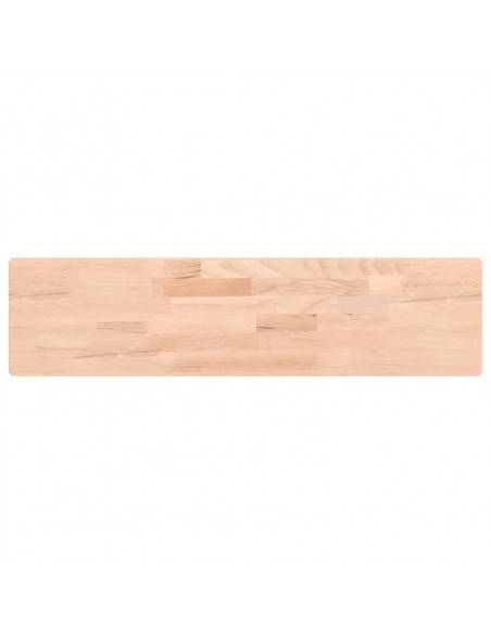 Mensola a Parete 80x20x4 cm in Legno Massello di Faggio