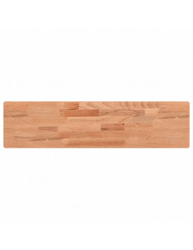 Mensola a Parete 80x20x4 cm in Legno Massello di Faggio