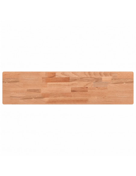 Mensola a Parete 80x20x4 cm in Legno Massello di Faggio