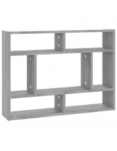 Mensola a Muro Grigio Sonoma 75x16x55 cm in Legno Multistrato 2