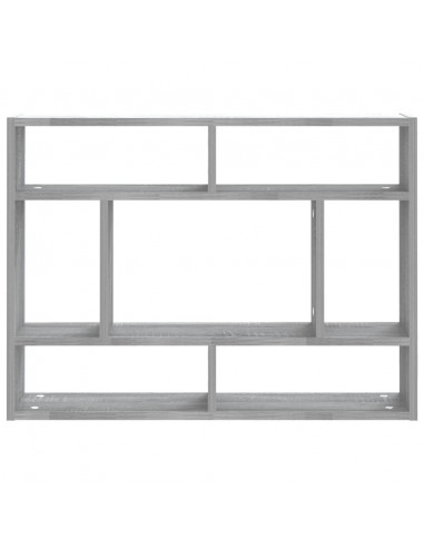 Mensola a Muro Grigio Sonoma 75x16x55 cm in Legno Multistrato