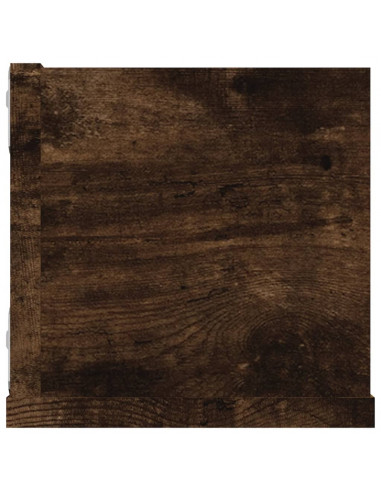 Mensola Muro Porta PC Rovere Fumo 100x18x18cm Legno Multistrato
