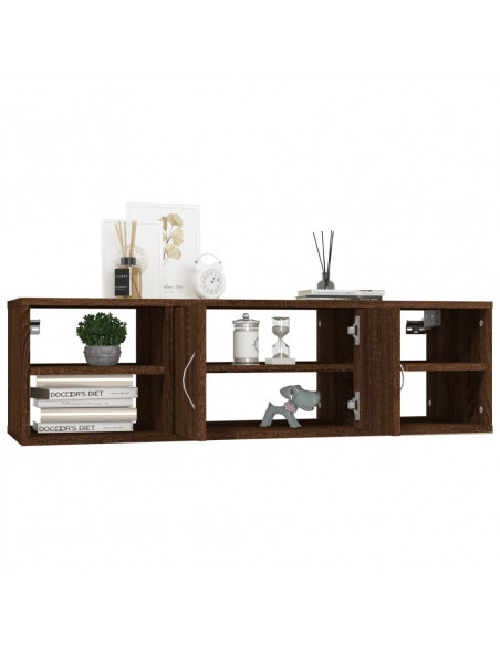 Mensola a Muro Rovere Marrone 102x30x29 cm Legno Multistrato
