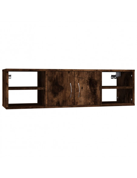 Mensola a Muro Rovere Fumo 102x30x29 cm Legno Multistrato