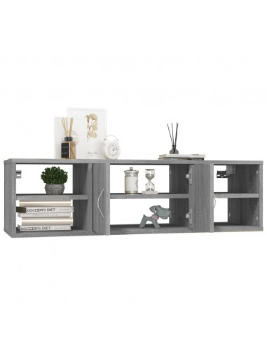 Mensola a Muro Grigio Sonoma 102x30x29 cm Legno Multistrato