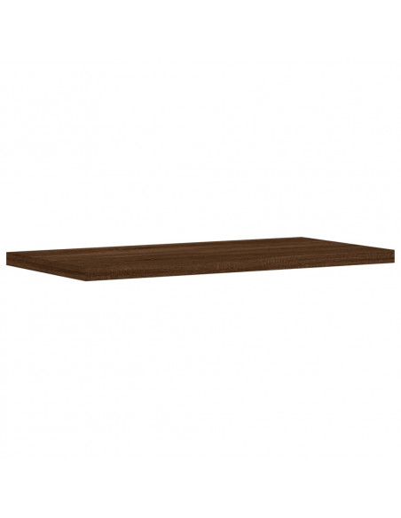 Mensole Parete 8pz Rovere Marrone 40x20x1,5cm Legno Multistrato