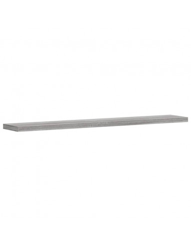Mensole Parete 4pz Grigio Sonoma 60x10x1,5cm Legno Multistrato