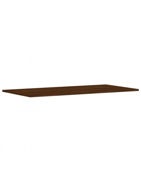 Mensole Parete 4pz Rovere Marrone 100x50x1,5 Legno Multistrato