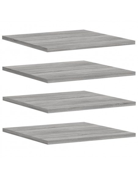 Mensole Parete 4pz Grigio Sonoma 40x50x1,5cm Legno Multistrato