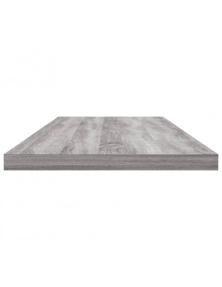Mensole Parete 4pz Grigio Sonoma 80x20x1,5cm Legno Multistrato
