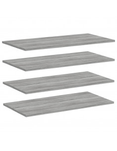 Mensole Parete 4pz Grigio Sonoma 80x40x1,5cm Legno Multistrato 2