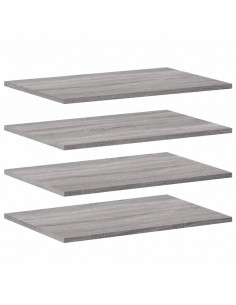 Mensole Parete 4pz Grigio Sonoma 60x40x1,5 cm Legno Multistrato 2