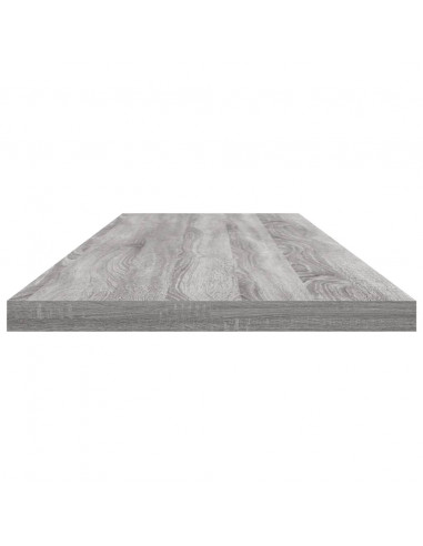 Mensole Parete 4pz Grigio Sonoma 100x20x1,5cm Legno Multistrato