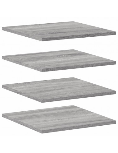 Mensole Parete 4pz Grigio Sonoma 40x40x1,5cm Legno Multistrato