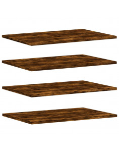 Mensole Parete 4pz Rovere Fumo 60x40x1,5 cm Legno Multistrato 2
