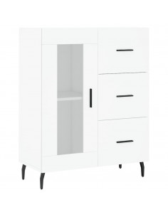 Credenza Bianca 69,5x34x180 cm in Legno Multistrato 2