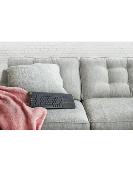 Logitech K400 Plus Tv tastiera Casa RF Wireless QWERTY Spagnolo Nero