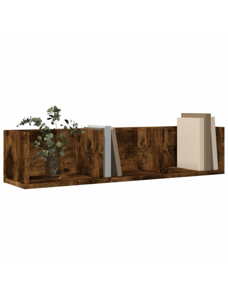 Armadietto a Muro Rovere Fumo 75x18x16,5cm in Legno Multistrato