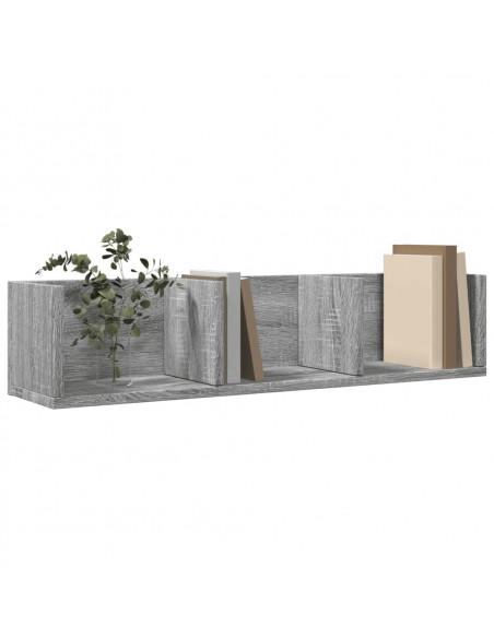 Mobili Parete 2 pz Grigio Sonoma 75x18x16,5 cm in Multistrato