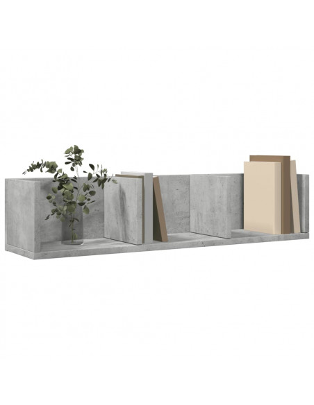 Mobili Parete 2 pz Grigio Cemento 75x18x16,5 cm in Multistrato