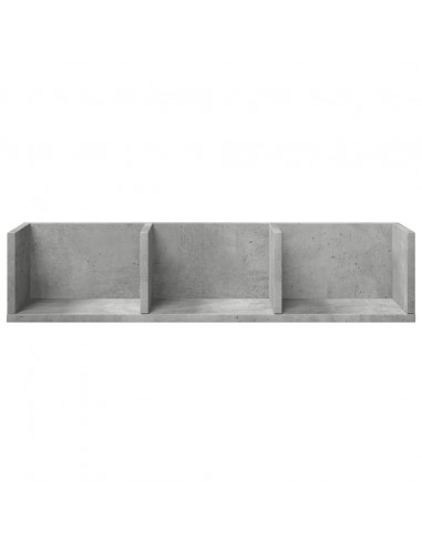 Mobili Parete 2 pz Grigio Cemento 75x18x16,5 cm in Multistrato