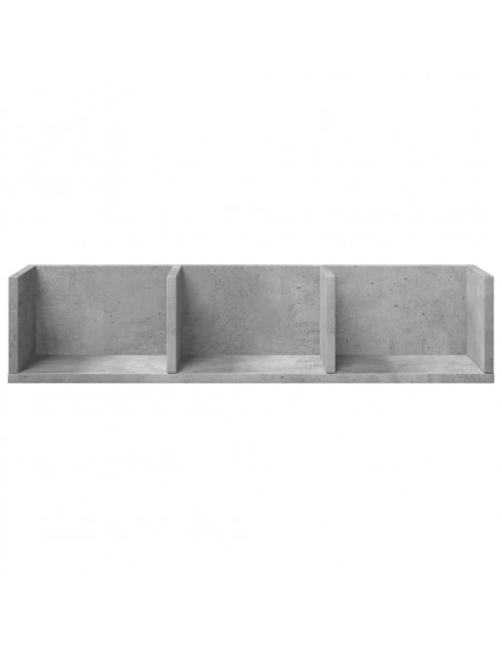 Mobili Parete 2 pz Grigio Cemento 75x18x16,5 cm in Multistrato