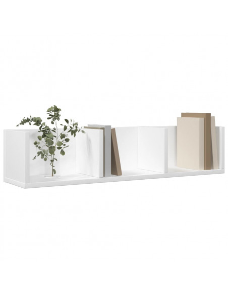 Armadietto a Muro Bianco 75x18x16,5 cm in Legno Multistrato