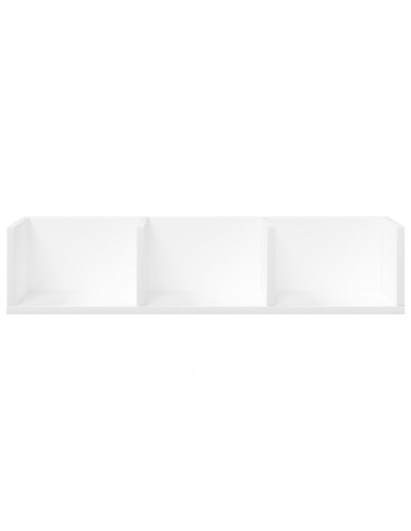 Armadietto a Muro Bianco 75x18x16,5 cm in Legno Multistrato